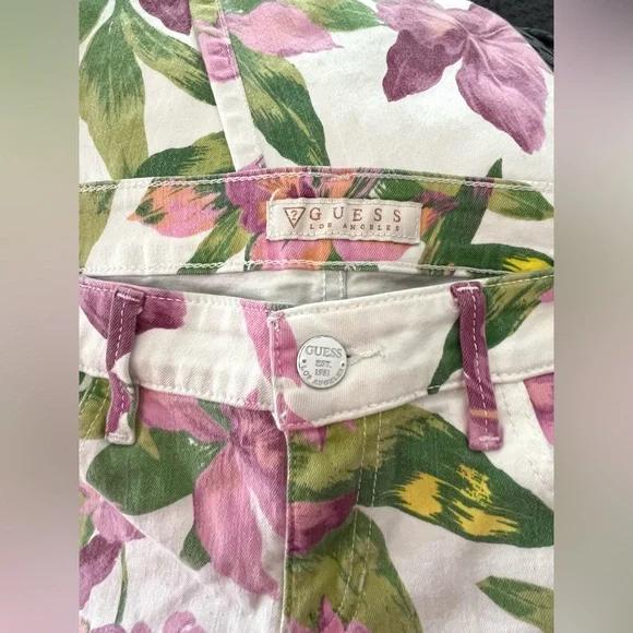 Guess Kate Floral Low Rise Skinny printed elegant jeans sz 30 - Picture 6 of 10